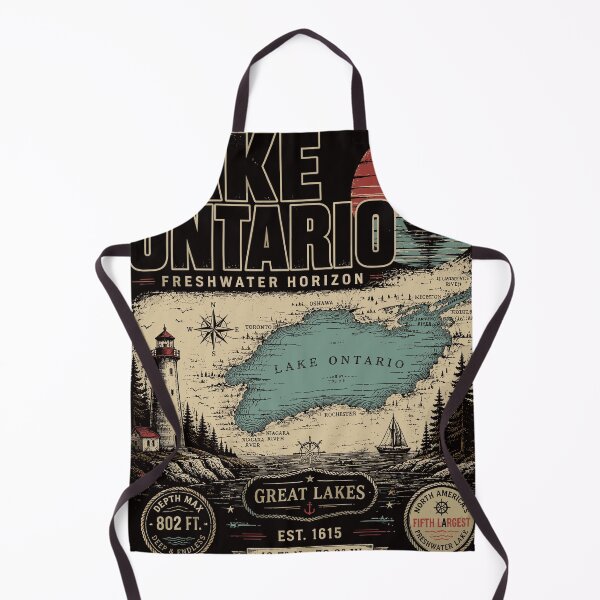 Item preview, Lake Ontario Sunset Retro Forest Landscape designed and sold by beoldfashioned.