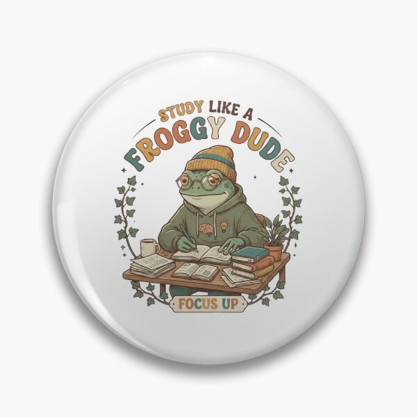 Item preview, Cute Frog Study Motivation – Study Like a Froggy Dude designed and sold by Basma Designs | Retro, Kawaii Shirts & Stickers.