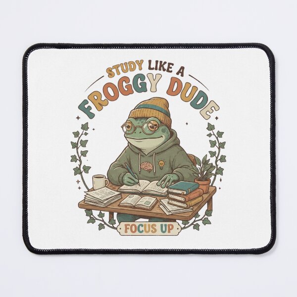 Item preview, Cute Frog Study Motivation – Study Like a Froggy Dude designed and sold by Basma Designs | Retro, Kawaii Shirts & Stickers.