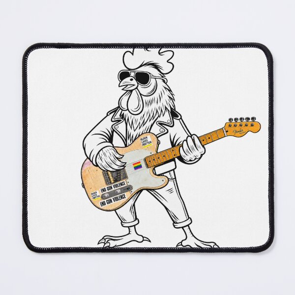 Item preview, chicken playing guitar styles designed and sold by Donald-Bryantt.