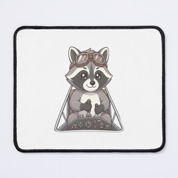 Item preview, Cute Raccoon Pilot Airplane Cockpit designed and sold by Ella_Sketch.