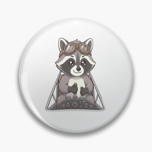 Item preview, Cute Raccoon Pilot Airplane Cockpit designed and sold by Ella_Sketch.