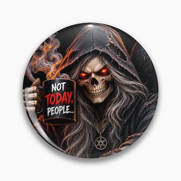 Item preview, Not Today People Grim Reaper Coffee designed and sold by MariaPCMaria.