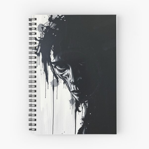 Item preview, Gothic Noir Dripping Ink Portrait - Dark Beauty Grunge Art designed and sold by ERODED SELF.