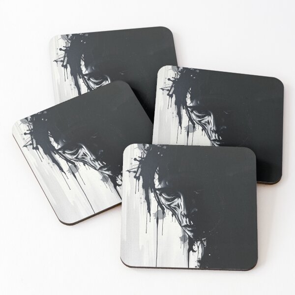 Item preview, Gothic Noir Dripping Ink Portrait - Dark Beauty Grunge Art designed and sold by ERODED SELF.