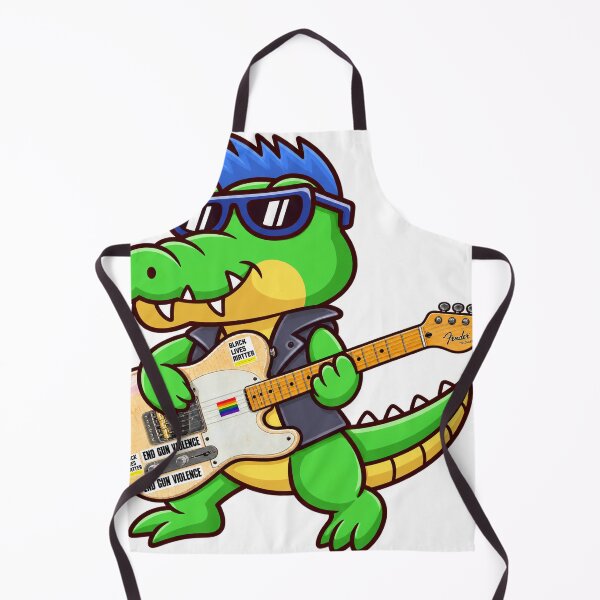 Item preview, cute crocodile playing electric guitar styles designed and sold by Donald-Bryantt.