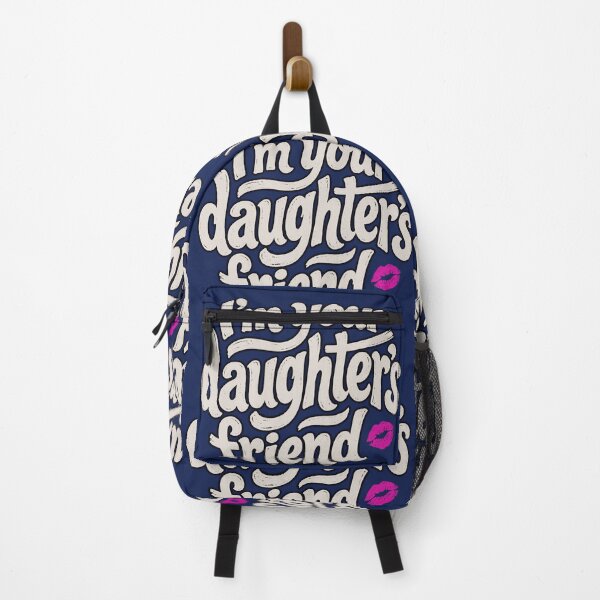 Item preview, I'm Your Daughter's Friend - Sassy Retro Typography with Pink Lips designed and sold by BrainConstip.