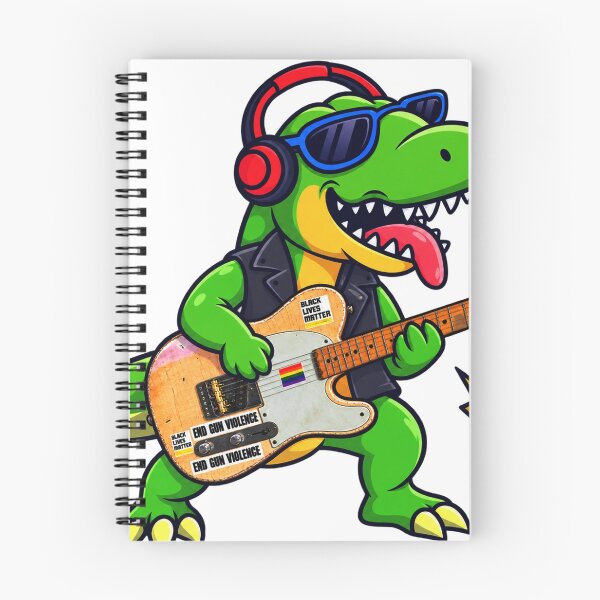 Item preview, cute dinosaur playing guitar styles music designed and sold by Donald-Bryantt.