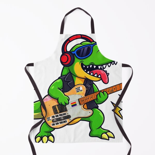 Item preview, cute dinosaur playing guitar styles music designed and sold by Donald-Bryantt.