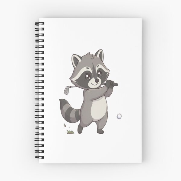 Item preview, Cute Raccoon Golfer Swinging Club designed and sold by Ella_Sketch.
