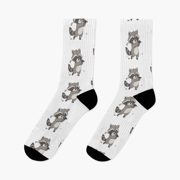 Item preview, Cute Raccoon Golfer Swinging Club designed and sold by Ella_Sketch.