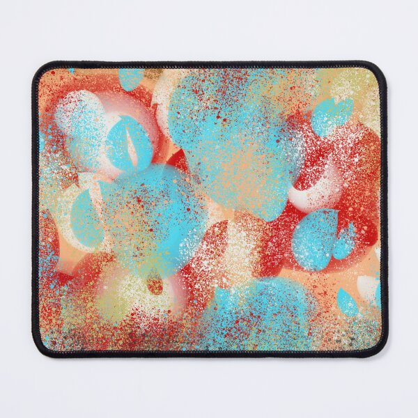 Item preview, Abstract Art in Aqua-Blue and Red with Accents designed and sold by Jessielee72.