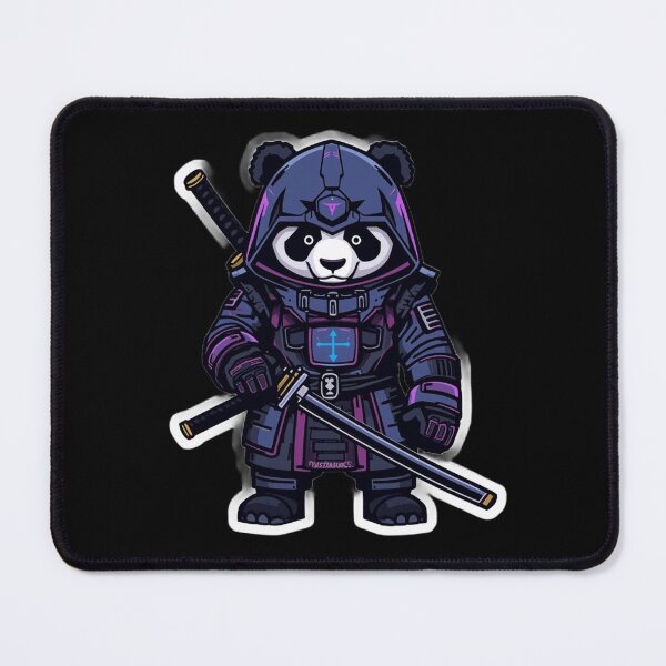 Item preview, Cyber Samurai Panda Futuristic Neon Vector Art Sticker designed and sold by Altospecial.