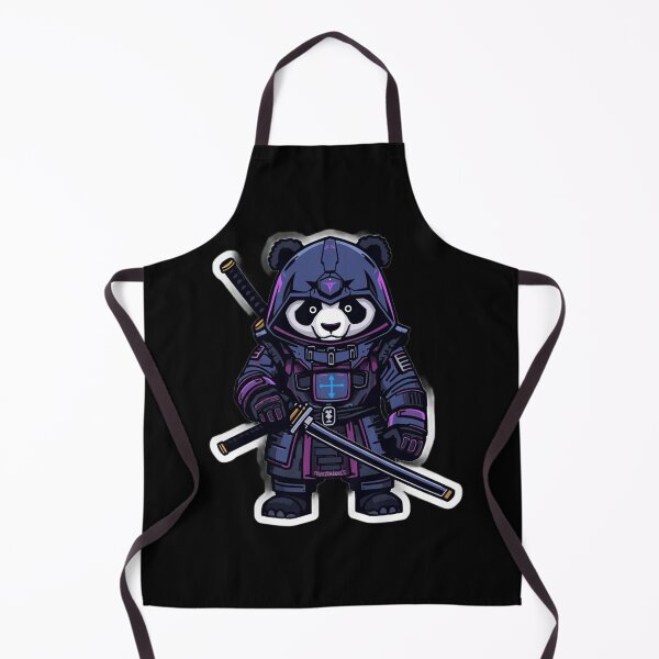 Item preview, Cyber Samurai Panda Futuristic Neon Vector Art Sticker designed and sold by Altospecial.