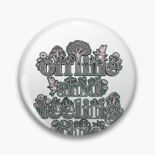 Item preview, Offline and Feeling Fine Boho Fairy Mushroom Nature Aesthetic | Whimsical Cottagecore designed and sold by FitEnvy.
