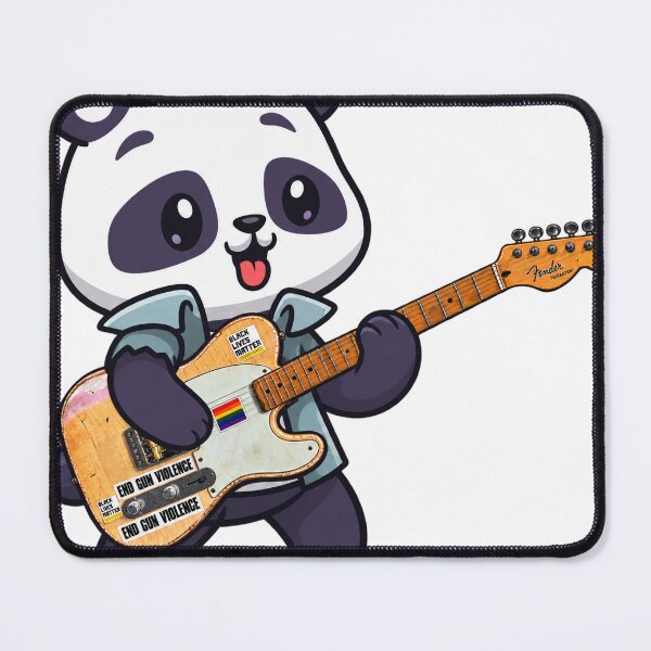 Item preview, cute panda playing electric guitar styles designed and sold by Donald-Bryantt.