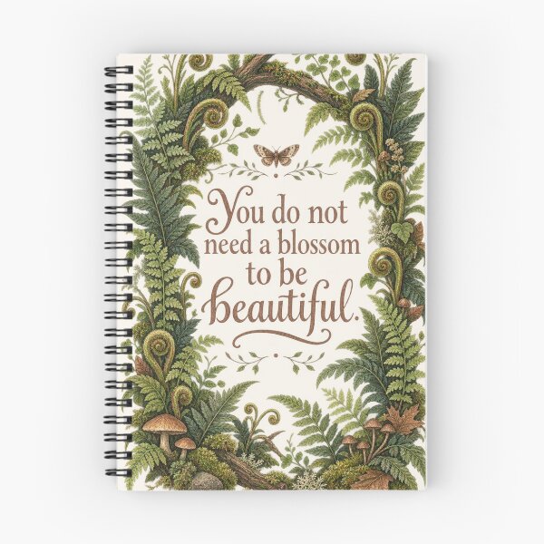 Item preview, You Do Not Need A Blossom Vintage Fern Botanical Quote Print designed and sold by QCena.