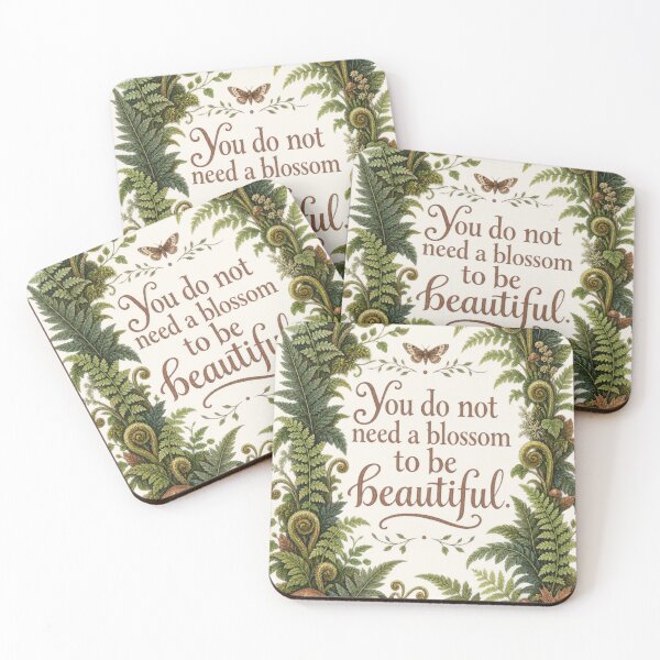 Item preview, You Do Not Need A Blossom Vintage Fern Botanical Quote Print designed and sold by QCena.