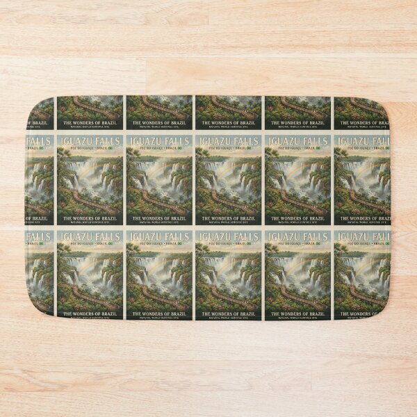 Item preview, Iguaçu Falls – Vintage Brazil Travel Poster designed and sold by ElartedeNoel.