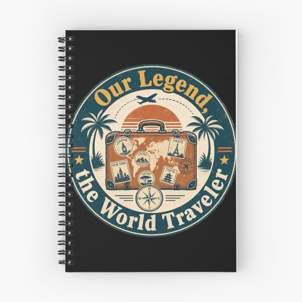 Item preview, Our Legend The World Traveler Shirt, Retro Travel Badge T-Shirt, Vintage Suitcase Design, Adventure Gift for Travelers, Wanderlust Tee designed and sold by EpicInks24.