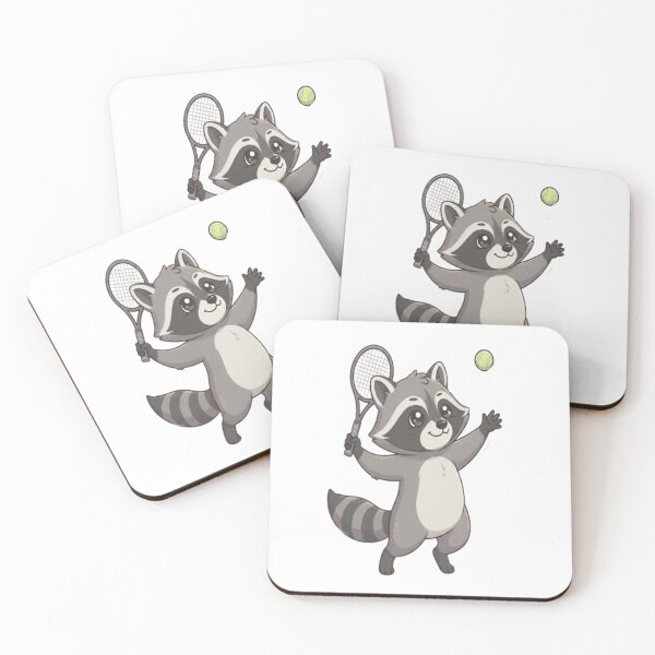 Item preview, Cute Raccoon Playing Tennis Match designed and sold by Ella_Sketch.