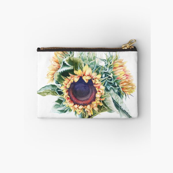 Item preview, Realistic sunflower watercolor summer botanical flower art designed and sold by art-tee-ua.