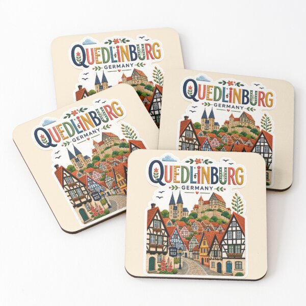 Item preview, Quedlinburg Germany Folk Embroidery Travel Art designed and sold by Witsprings.