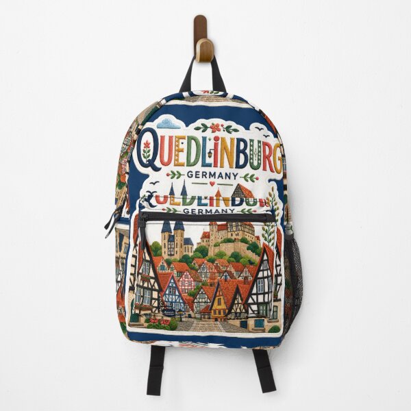Item preview, Quedlinburg Germany Folk Embroidery Travel Art designed and sold by Witsprings.