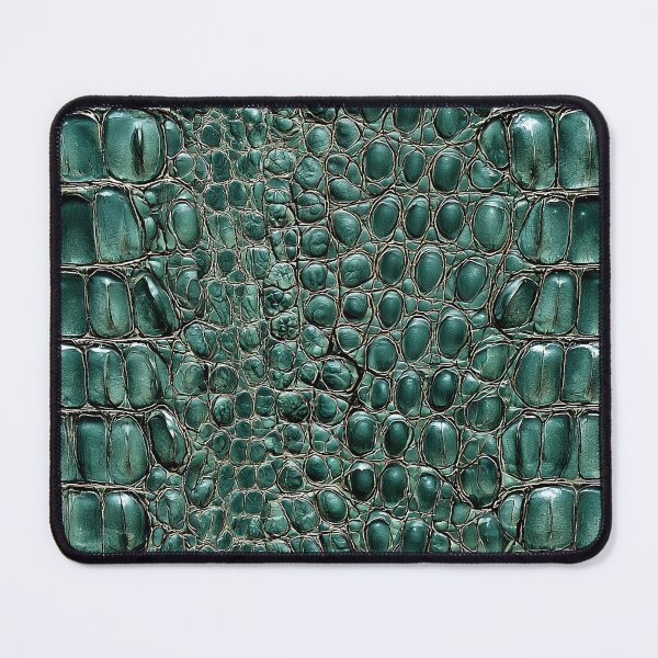 Item preview, Green Crocodile Skin Pattern Emerald Alligator Leather designed and sold by Nine Lives Studio.