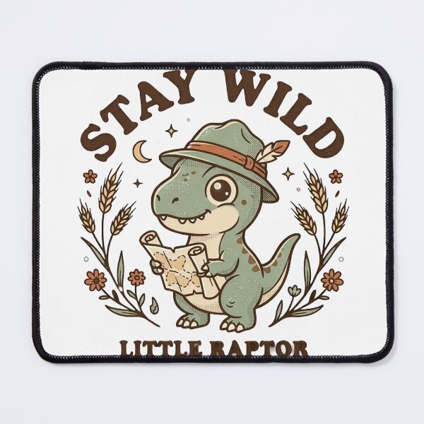 Item preview, Stay Wild Little Raptor Dinosaur Sticker ( The Wild Landing Lost in the Pines) designed and sold by TheWildLanding.