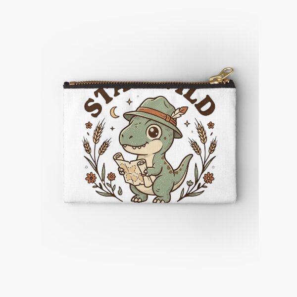 Item preview, Stay Wild Little Raptor Dinosaur Sticker ( The Wild Landing Lost in the Pines) designed and sold by TheWildLanding.