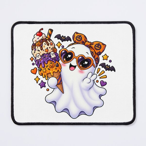 Item preview, Cute Halloween Ice Cream Ghost designed and sold by The Cutting Room.