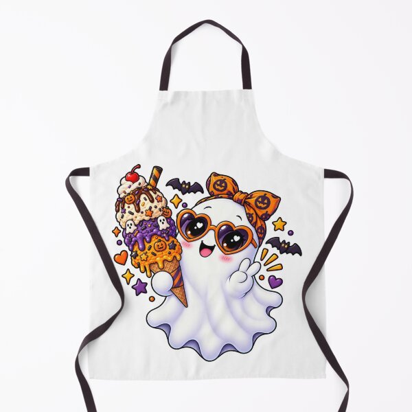 Item preview, Cute Halloween Ice Cream Ghost designed and sold by The Cutting Room.