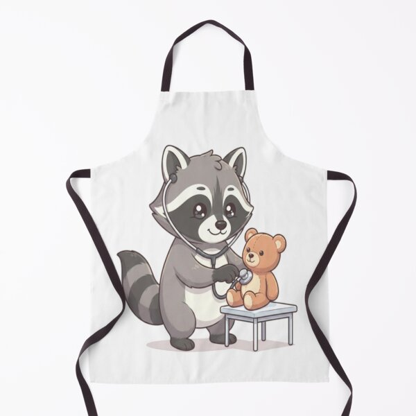 Item preview, Cute Raccoon Doctor Examining Teddy designed and sold by Ella_Sketch.