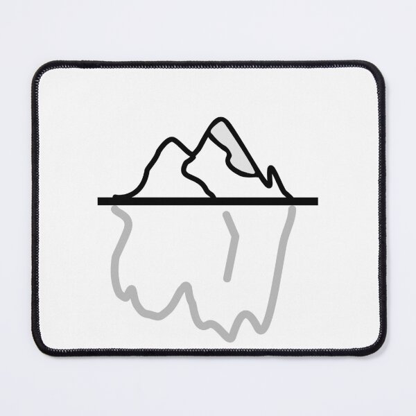 Item preview, Minimalist Iceberg Below the Surface Art designed and sold by darkskinbender.