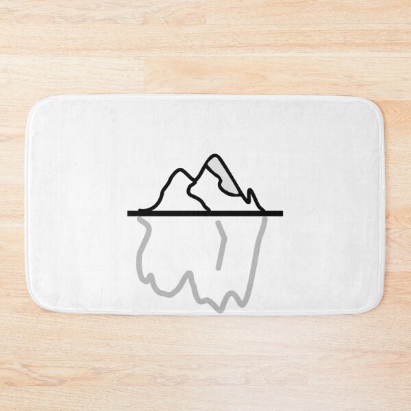 Item preview, Minimalist Iceberg Below the Surface Art designed and sold by darkskinbender.