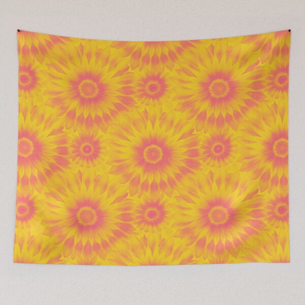Item preview, Pink Grapefruit Sunflower Tie Dye Pattern - Vibrant Summer Floral Mandala designed and sold by AOCollections.