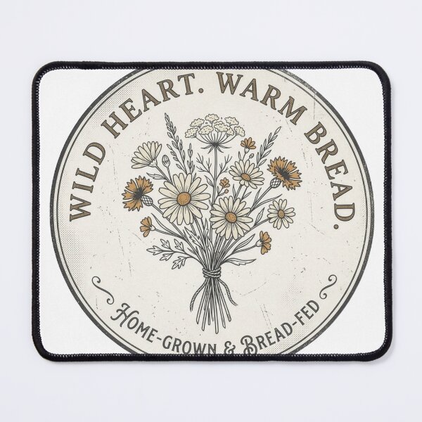 Item preview, Wild Heart Warm Bread Floral Badge Sticker designed and sold by TheWildLanding.