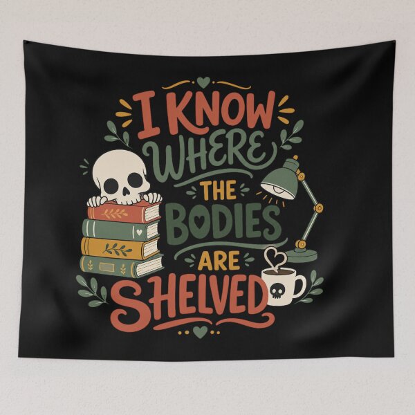 Item preview, I Know Where The Bodies Are Shelved Shirt, Funny Book Lover Skeleton T-Shirt, Halloween Bookish Gift, Librarian Humor Tee, Reading Shirt designed and sold by EpicInks24.