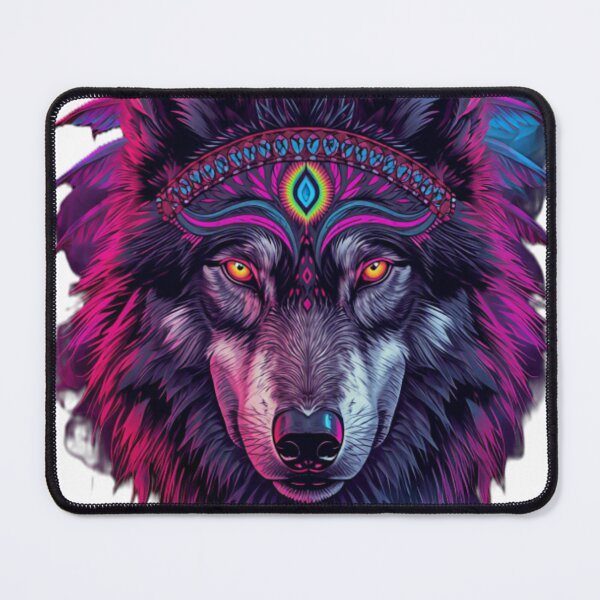 Item preview, Mystic Shamanic She Wolf Calm Tribal Portrait designed and sold by VisualVerseLab.