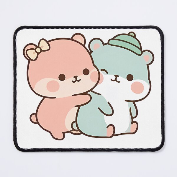 Item preview, Wholesome Kawaii Bear Hug - Cute Soft Pastel Couple designed and sold by Cuddly-Critters.