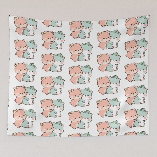 Item preview, Wholesome Kawaii Bear Hug - Cute Soft Pastel Couple designed and sold by Cuddly-Critters.