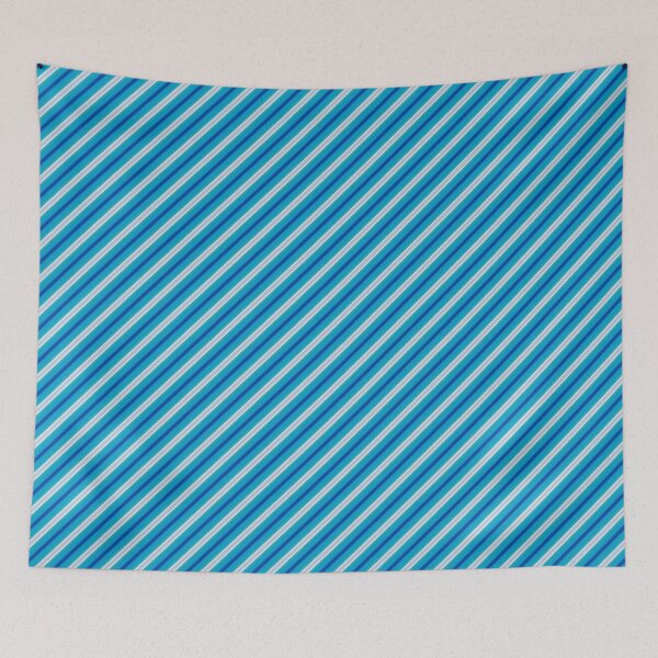 Item preview, Retro Blue Diagonal Stripe Pattern — Coastal Ocean Lines designed and sold by whimsiqueer.
