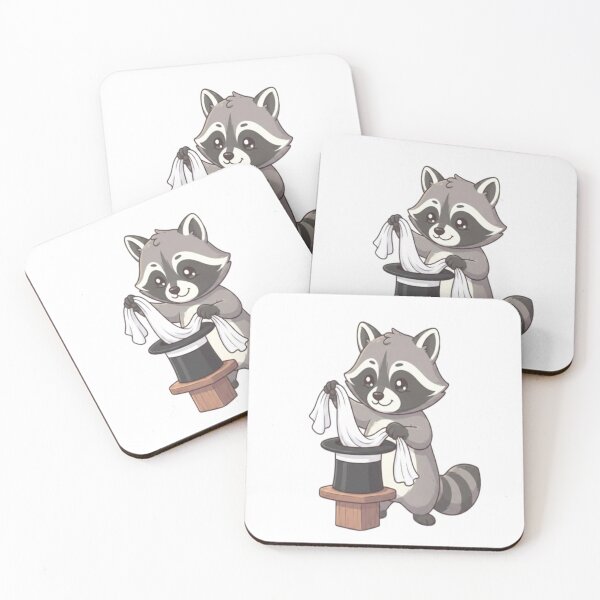 Item preview, Cute Raccoon Magician Pulling Cloth designed and sold by Ella_Sketch.
