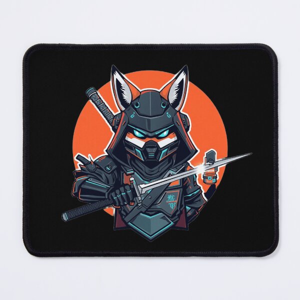 Item preview, Cyber Samurai Fox Futuristic Neon Vector Art Sticker designed and sold by Altospecial.