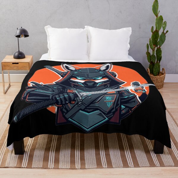 Item preview, Cyber Samurai Fox Futuristic Neon Vector Art Sticker designed and sold by Altospecial.