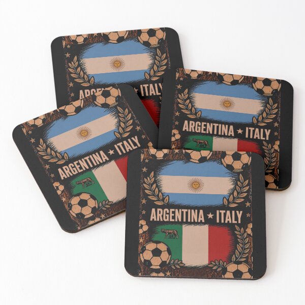 Item preview, Argentina vs Italy Retro Football Art Poster designed and sold by Nexus Space.
