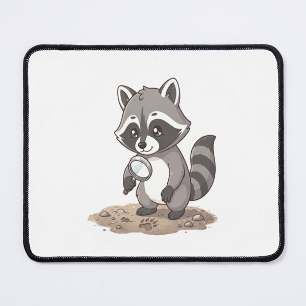 Item preview, Cute Raccoon Detective Inspecting Tracks designed and sold by Ella_Sketch.