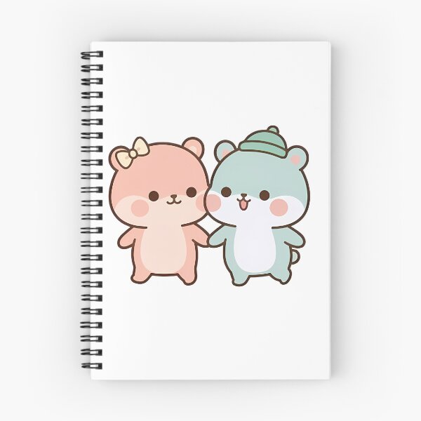 Item preview, Kawaii Pastel Bears Holding Hands - Cute Wholesome Couple designed and sold by Cuddly-Critters.
