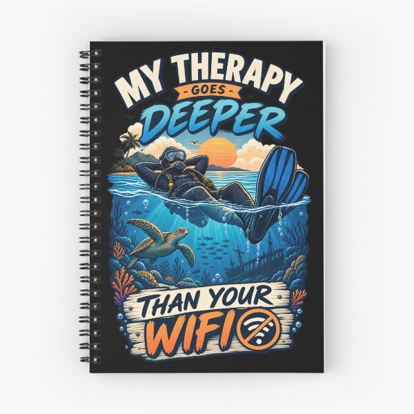 Item preview, Deep Sea Escape Scuba Diving Humor – Underwater Therapy designed and sold by SidTastic .
